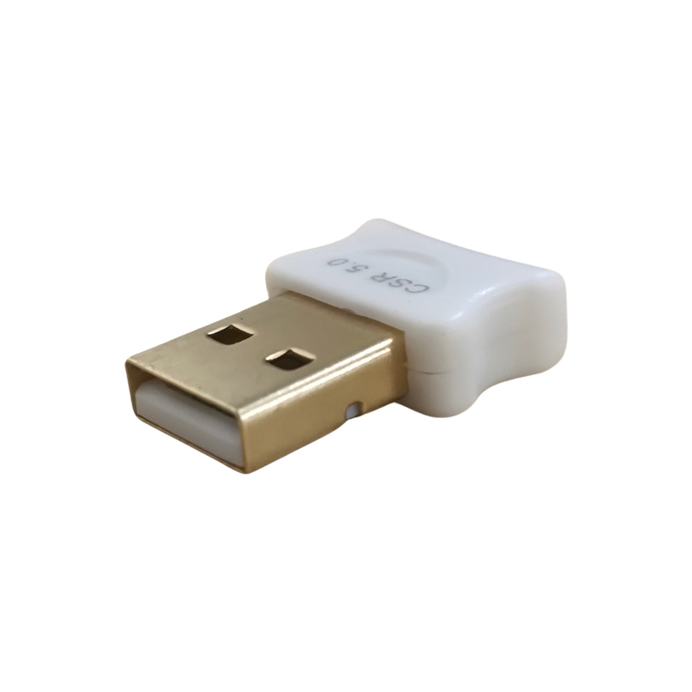 Mini Adaptador Bluetooth 5.0, Alcance Até 20 Metros, USB Dongle, Plug And Play, XK-08, Branco